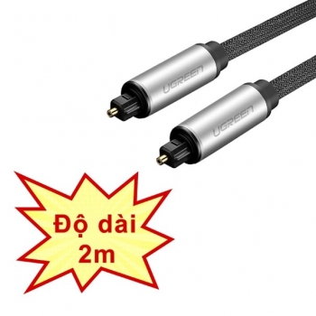 Cáp audio quang (Toslink, Optical) 2m Chính hãng Ugreen vỏ nhôm