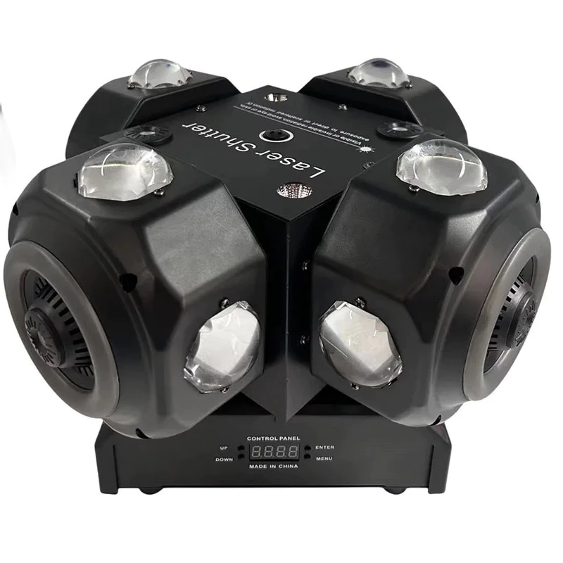 Đèn Sân Khấu Moving 4 Đầu 16 Mắt Có Viền Led