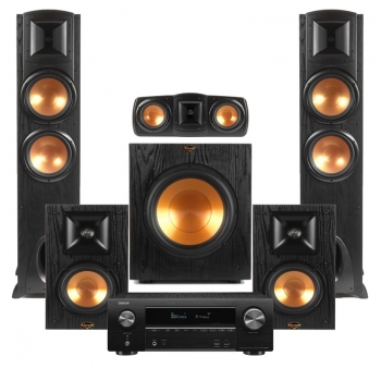 Dàn xem phim 5.1 Denon AVR-X1600H và Klipsch F-200