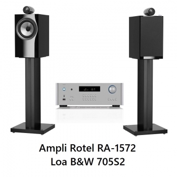 Dàn nghe nhạc Rotel RA-1572 và B&W 705 S2