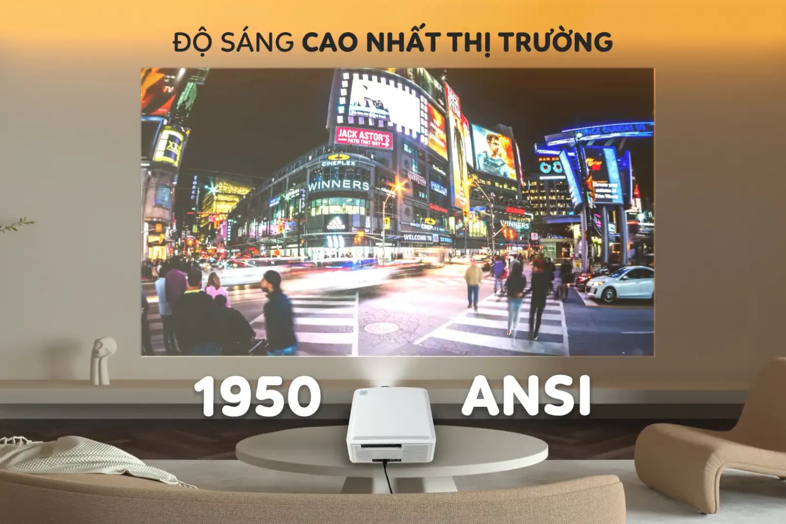 Beecube STAR Pro chính là độ sáng 1950 ANSI