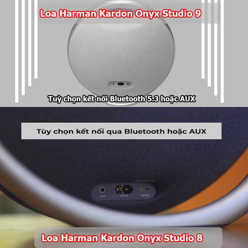 so sánh kết nối  Loa Harman Kardon Onyx Studio 9 và loa onyx 8